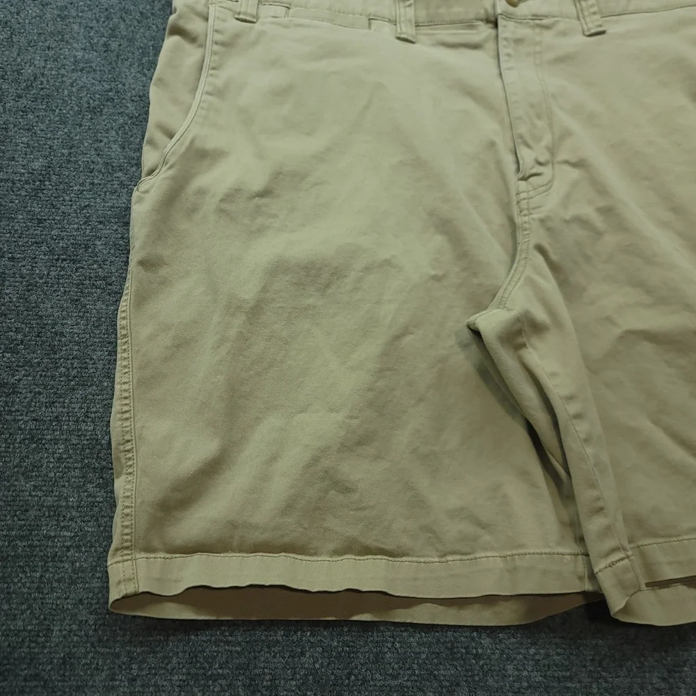 Foundry Supply Co Men Big 48 Khaki Tan Comfort Stretch Chino Shorts Cotton Blend
